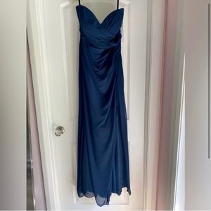 Hayley Paige Bridesmaid Dress Style 5913 Indigo Size 14, NWT